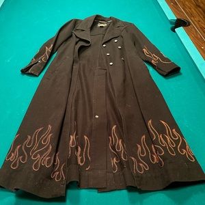 Women’s Harley Davidson Black Denim Trench Coat
